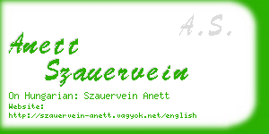 anett szauervein business card